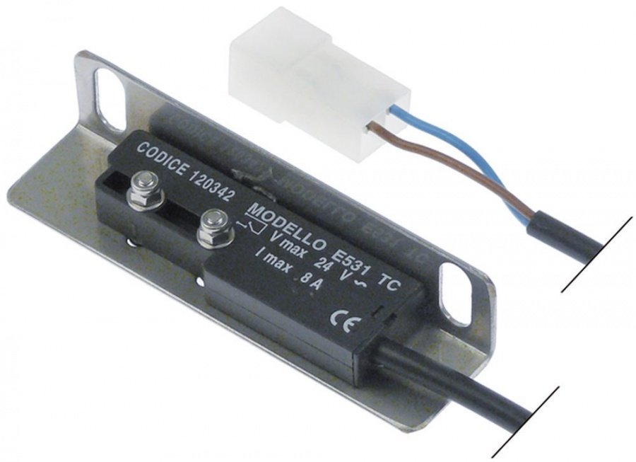magnetic switch L 65mm W 20mm 1NO 24V nominal power 8A connection coded plug