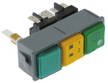 switch combination 28,5x77,5mm green/yellow 2NO/2CO/indicatior light 250V 16A