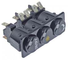 switch combination 28,5x77,5mm black 2CO/2CO/1NO 250V 16A ON-OFF/refrigeration/double arrow