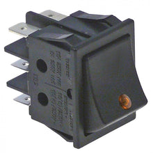 rocker switch 30x22mm orange 2CO 250 V 16 A illuminated connection male faston 6.3mm