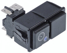 switch combination 28,5x52,6mm black 2CO 250V 16A clock connection male faston 6,3mm