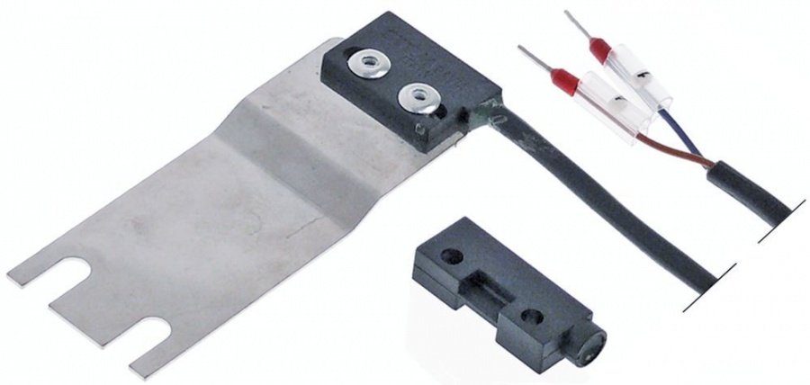 magnetic switch complete incl. holder L 29mm W 19mm 1NO 250V 0,4A P max. 100W connection cable