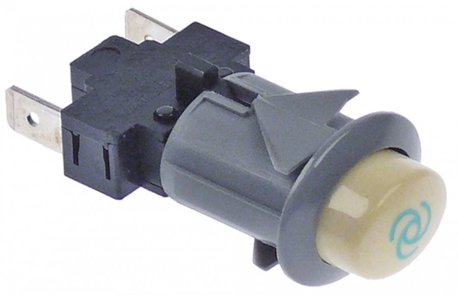 Intrerupator fara retinere, cu buton, 16 A, 250 V, montare ø 20,6x16,4 mm - 347885
