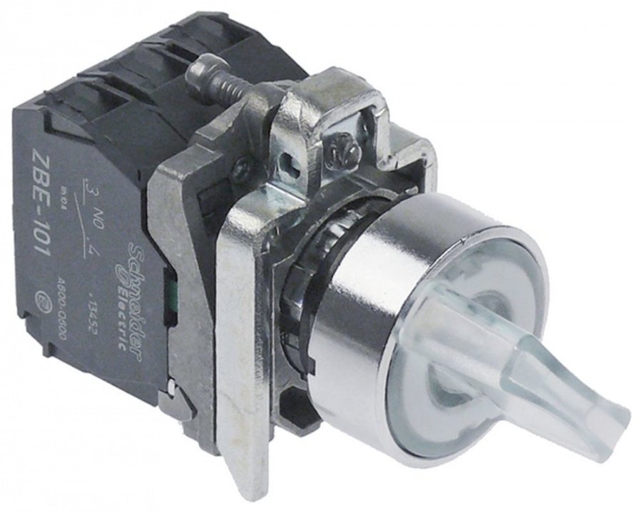 Intrerupator - selector rotativ 0-1, alb luminat - 347905