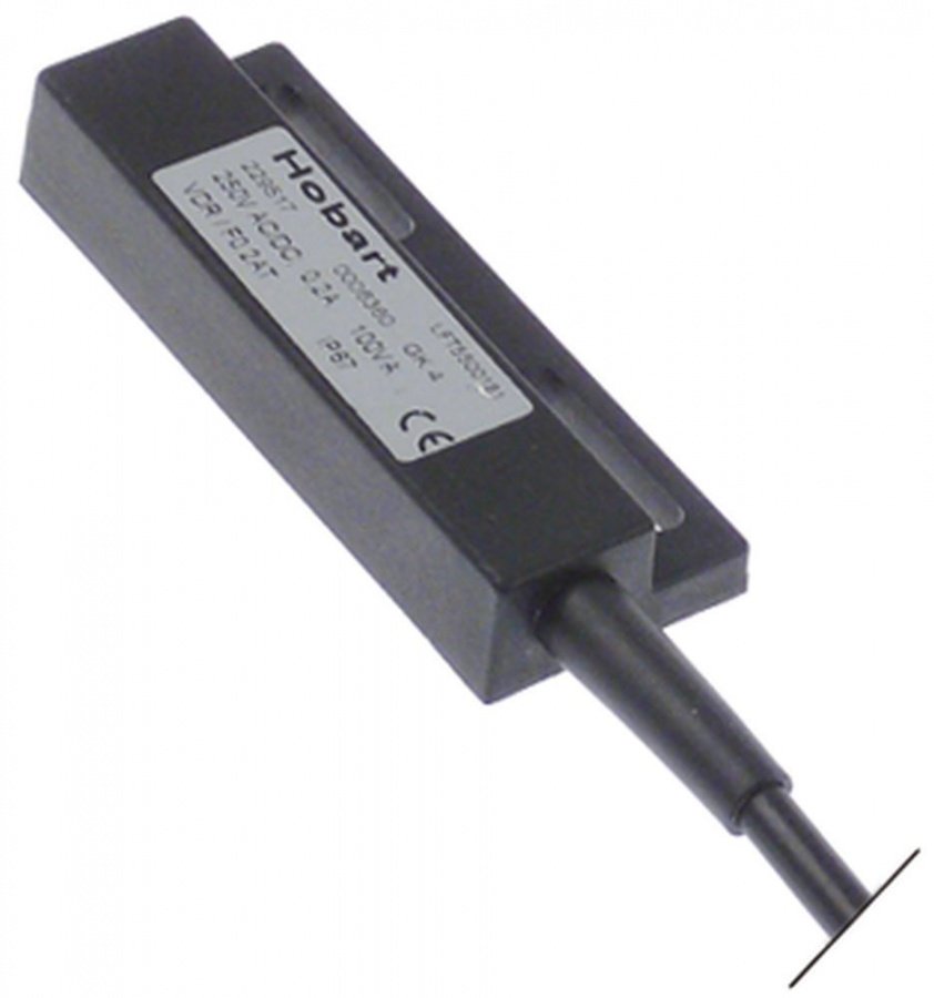 magnetic switch L 80mm W 30mm 1NO 250V 0,2A P max. 100W connection cable cable length 1300mm