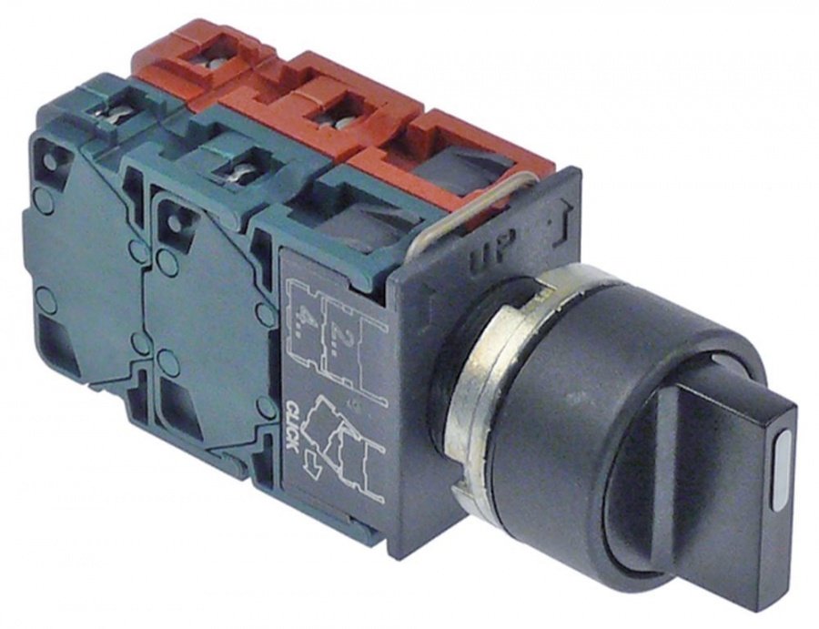 rotary selector black ø 22mm 2NO/2NC switching sequence 0-1-2