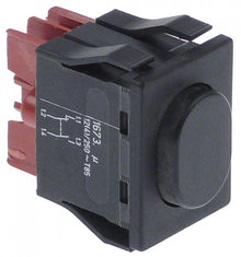 push switch 30x22mm black 1NO/1NC 250V 12A connection male faston 4,8mm