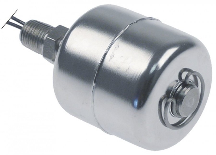 float switch thread 1/4" NPT 1NO ø 53mm L 90mm mounting ø 14mm 250V 0,4A cable cable length 600mm