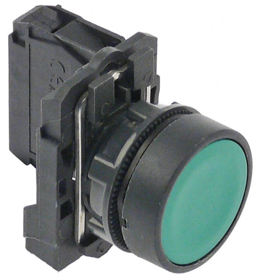 Intrerupator fara retinere SMCX, contact 1NO, 10A, montare ø 22 mm, verde - 347964
