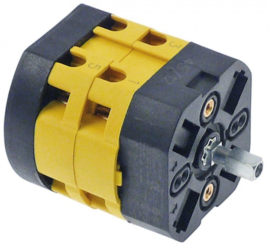 rotary switch 3 0-1-2 3 type  690V 20A shaft ø 5x5mm shaft length 15mm shaft square