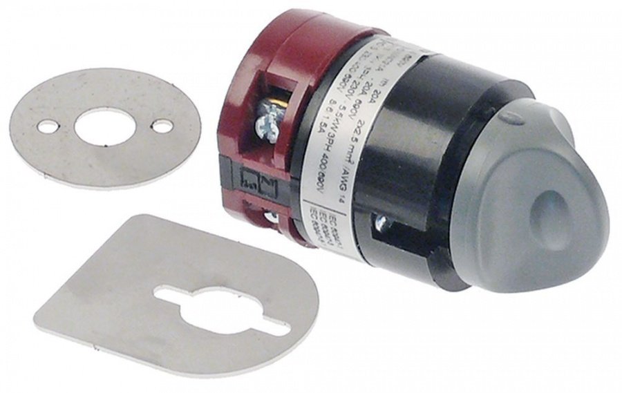 rotary switch 2 0-1 2 type GN209775U20 690V 20A shaft ø 6x6mm shaft length 15mm shaft square
