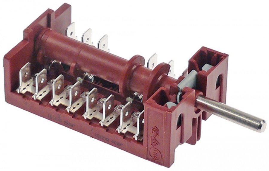operation switch 3 operating positions 2NO/1CO switching sequence 0-1-2 32A shaft ø 6mm