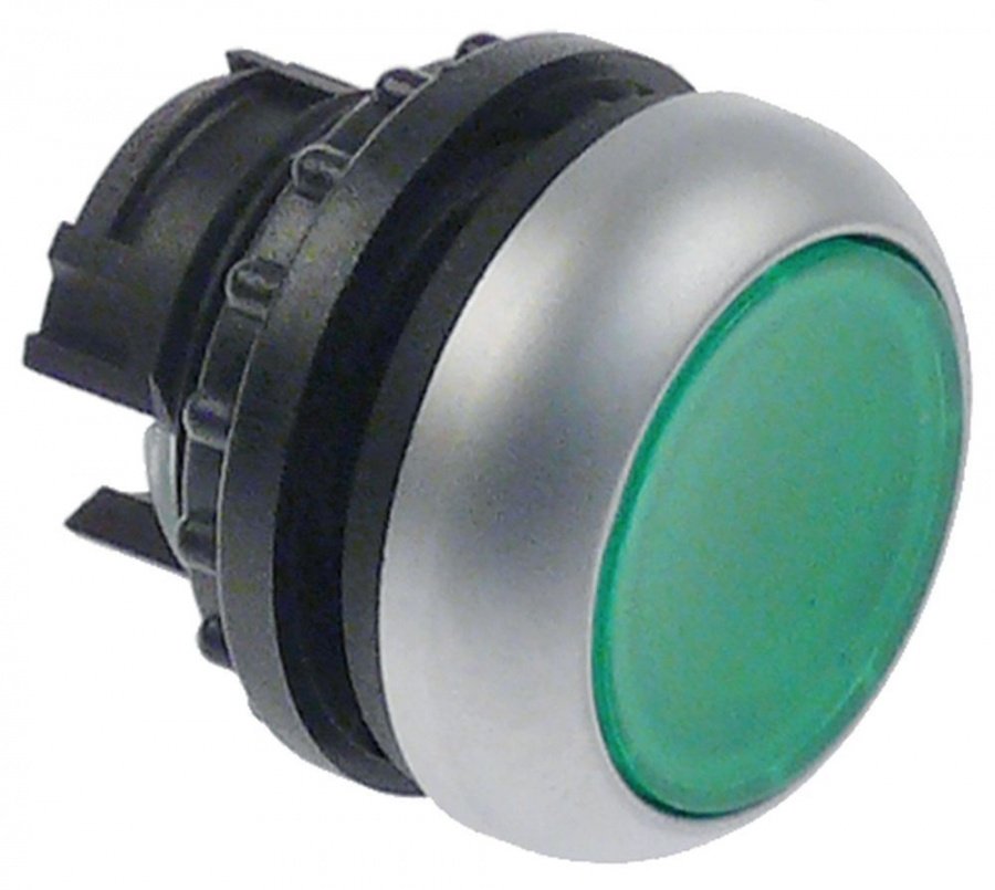 push button silver  latching ø 22mm