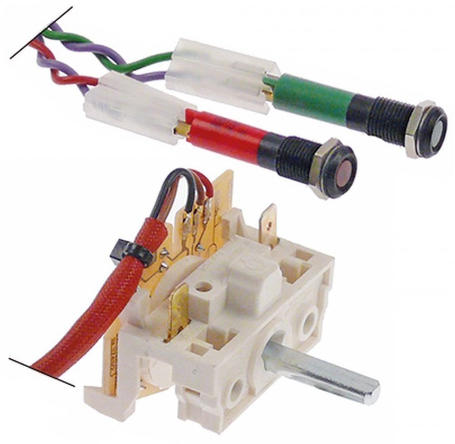operation switch 10 operating positions 1NO sequence 0-1-2-3-4-5-6-7-8-9 16 A shaft ø 6x4.6mm