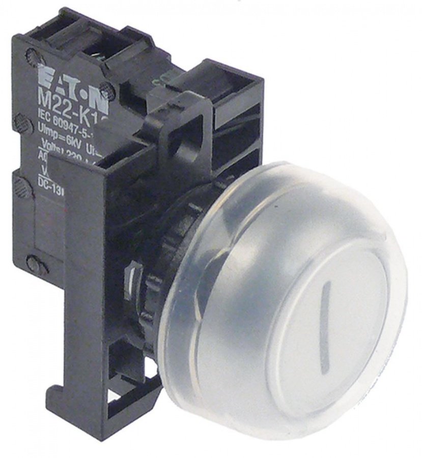momentary push switch white ø 22,5mm 1NO on momentary