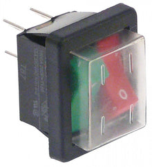 momentary rocker switch 30x22mm red/green 1NO/1NC 250V 16A momentary/momentary