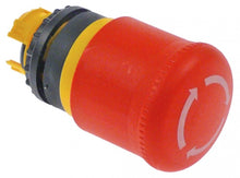buton ø22mm roșu cap tip ciupercă cu reținere BUTON OPRIRE DE URGENȚĂ