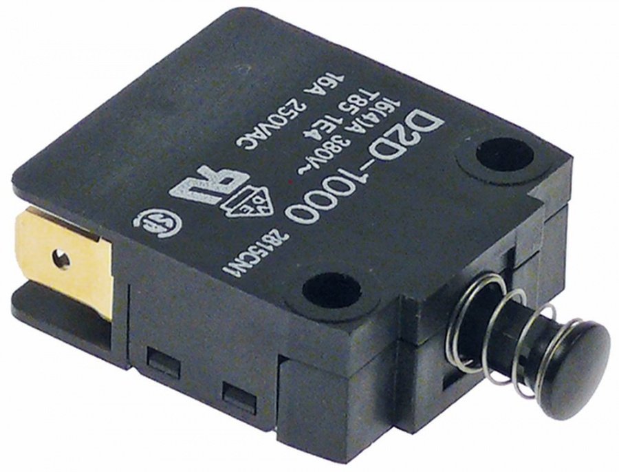 microintrerupator 250V 16A 1NO/1NC racord F6,3 L 42mm L1 31mm DPF 22mm