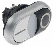 buton  ø montaj 22mm dimensiuni exterioare 30x55mm negru/alb 0-1 oval tip de protecție IP66