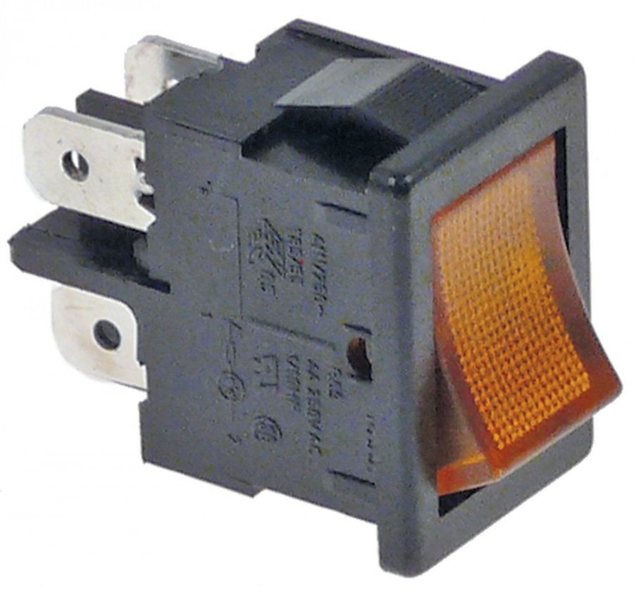 intrerupator basculant dimensiuni de montaj 19x13mm portocaliu 2NO 250V