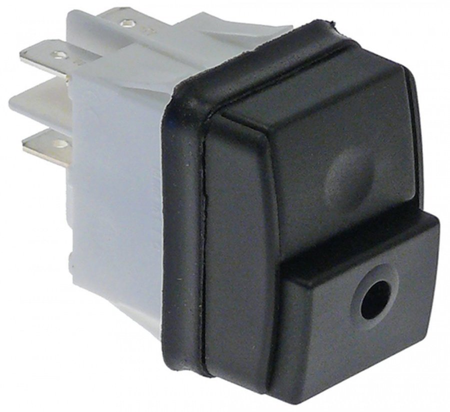 Intrerupător - buton cu 2 contacte 2 NO, 16 A, 250 V, negru, montare 30x22 mm - 348208