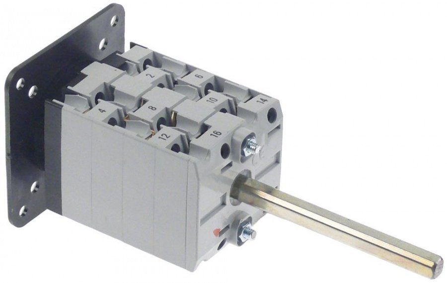 rotary switch 6 0-1-2-3-4-5 sets of contacts 8 600V 16A shaft 6x6mm shaft L 73mm type
