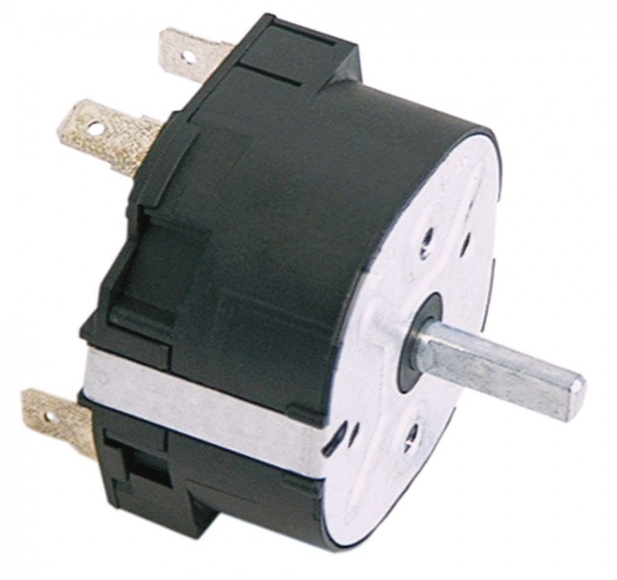 Timer mecanic 15 minute, contacte 2 NO, 16 A, 250 V, dimensiuni ax ø 6 x 4,6 mm - 350032