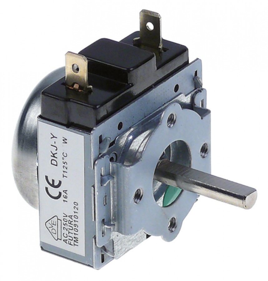 Timer mecanic 120 minute cu clopotel, TEMPOMATIC MODEL M11, contact 16A, 250V, cu pozitie de 0 si pozitie de functionare la infinit - 350130