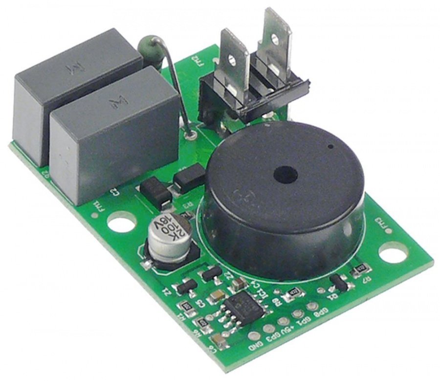 buzzer board L 54mm W 48mm connection male faston 6,3mm