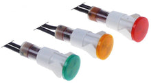 indicator lamps set ø 13mm 230V green/yellow/red connection male faston 6,3mm cable length 250mm