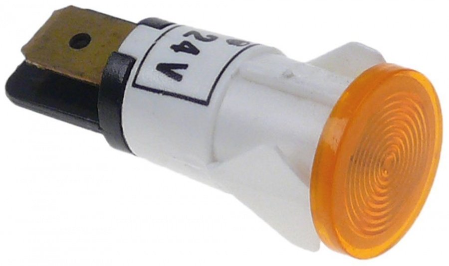 indicator light ø 13mm 24V yellow connection male faston 6,3mm