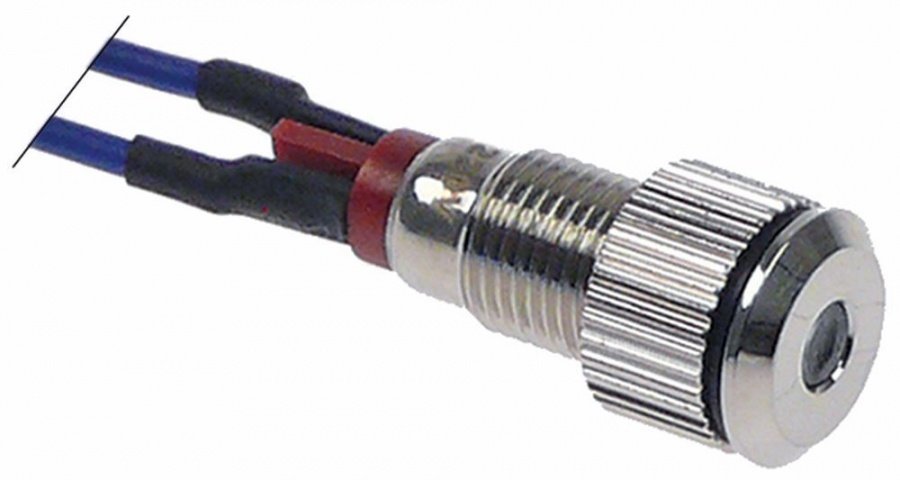 indicator light ø 6mm 220V red connection cable 300mm cable length 300mm metal