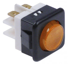 indicator light 27,8x25mm 250V yellow connection male faston 6,3mm