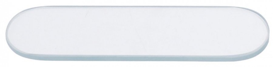 lamp glass L 126 mm W 37 mm thickness 4 mm