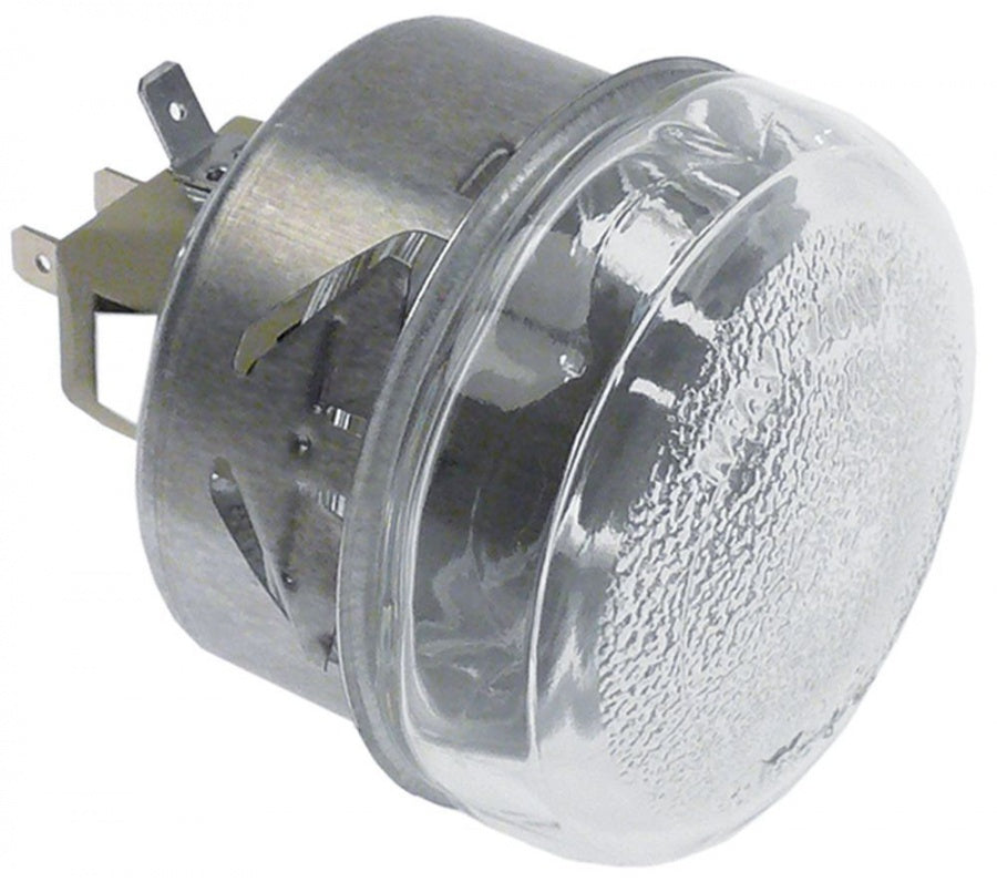 lampa cuptor  ø montaj 65.5mm 230V 40watt dulie G9 rez.temp. 300°C racord F6,3 sticlă borosilicată