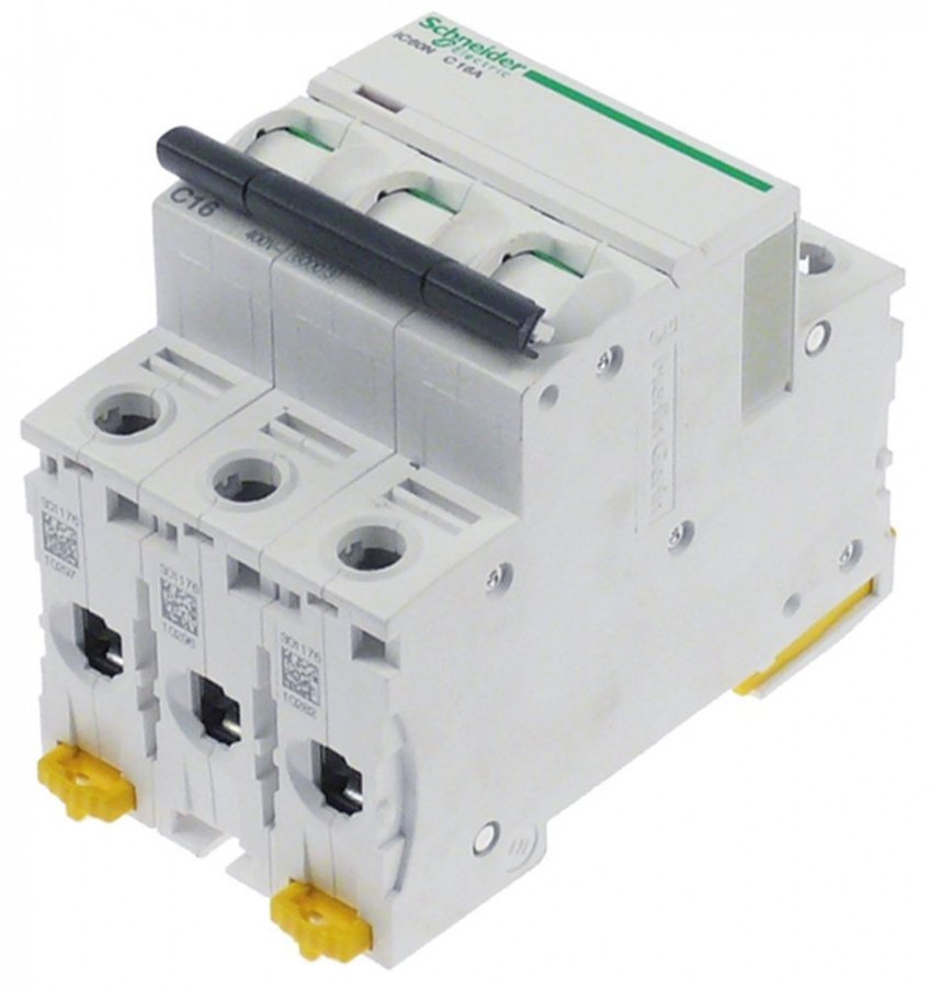 line circuit breaker 3-pole 16 A tripping type C rated 400 V connection screw
