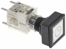 momentary switch 23,1x23,1mm white square 1NO/1NC type AT sequence 0-1 clock