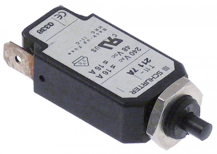 overload switch 1 -pole drop-away current 7 A rated AC 240V/DC 48V connection male faston 6.3mm