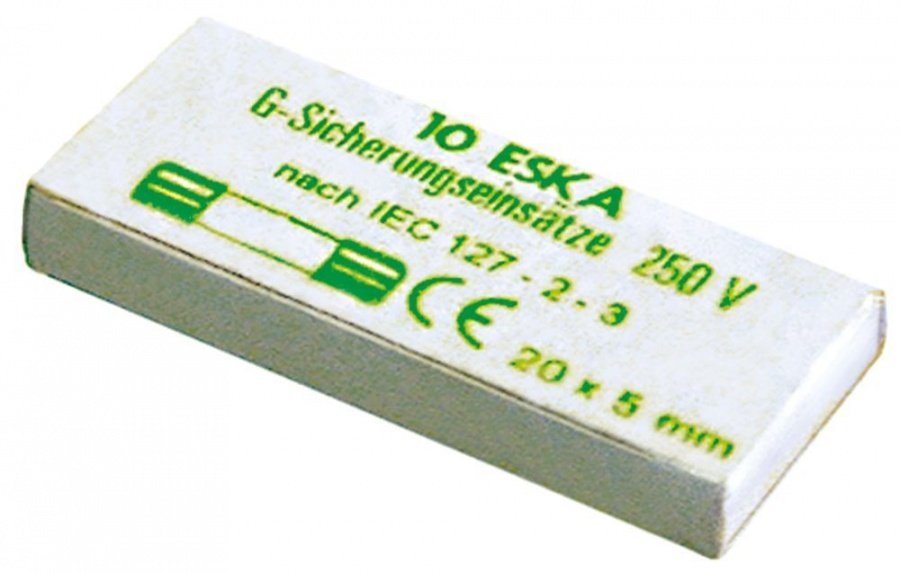 fine fuse size ø5x20mm 1A slow-acting rated voltage 250V Qty 10 pcs