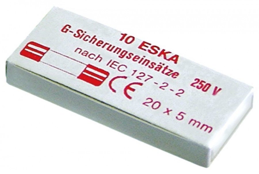 fine fuse size ø5x20mm 0,16A fast-acting rated voltage 250V Qty 10 pcs