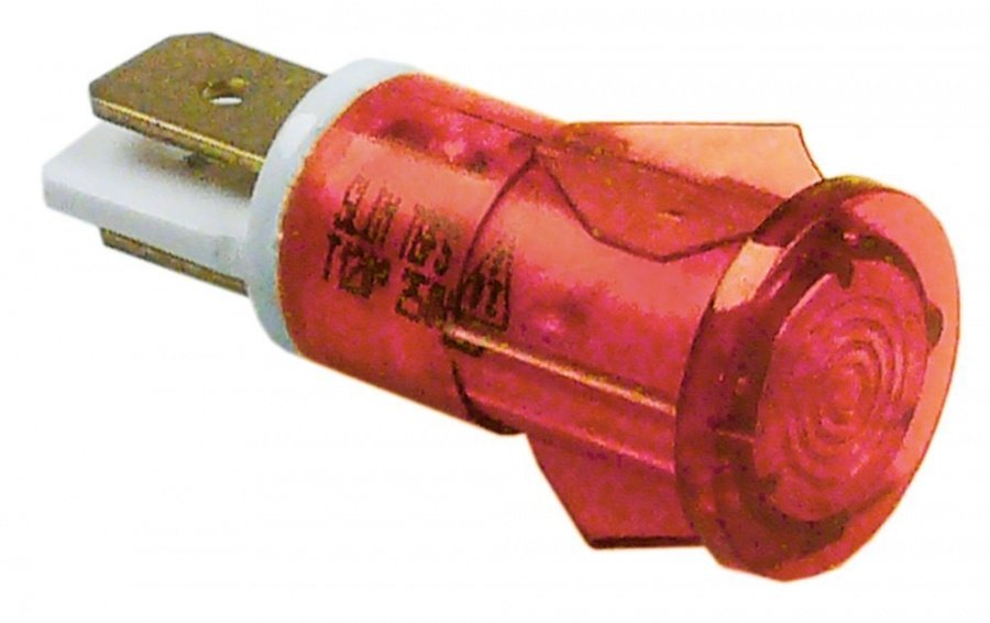 Lampa indicatoare rosie, montare ø 12mm, 230V - 359043