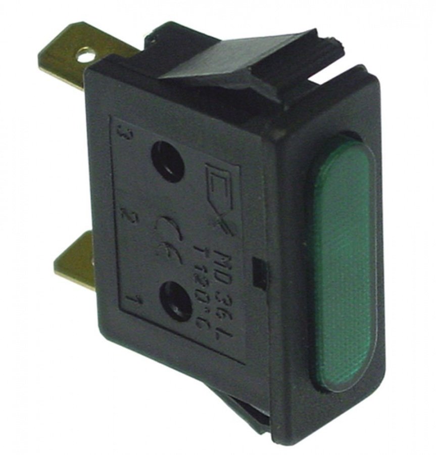 Lampa de semnalizare 30x11 mm, 230 V, verde - 359058