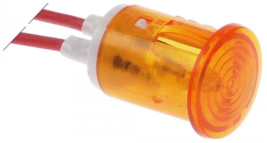 Lampa indicatoare ø 16 mm, 400 V, cablu L 200 mm, galbena - 359094