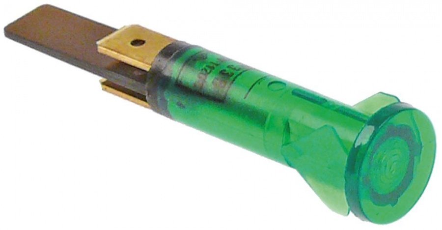 Lampa indicatoare verde, 230 V, montare ø 10 mm - 359139