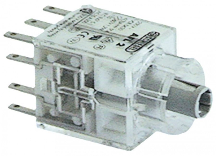 Intrerupator - comutator cu retinere 2NO/2NC, papuc 2,8 mm, T5.5K, tip AFL2 - 359187
