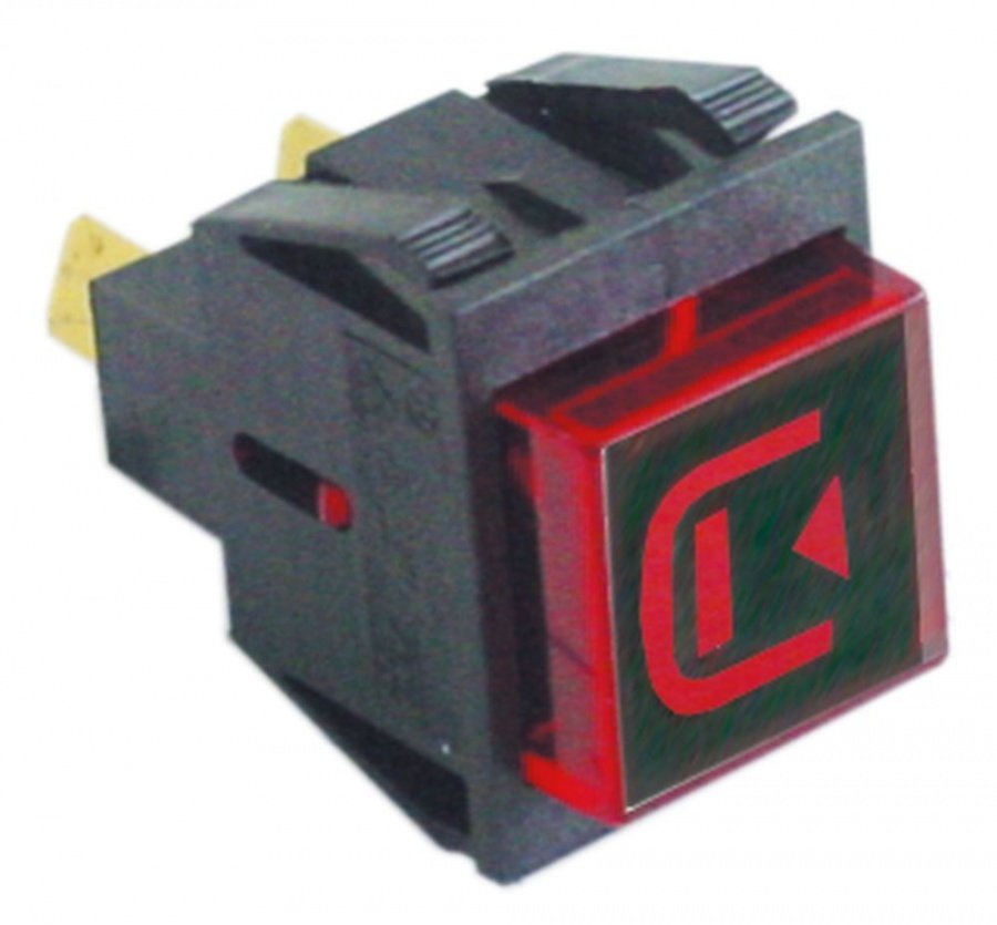 indicator lamp 230 V red mounting ø 27,2x22,2mm 2 -poles 16 A - Code 359199