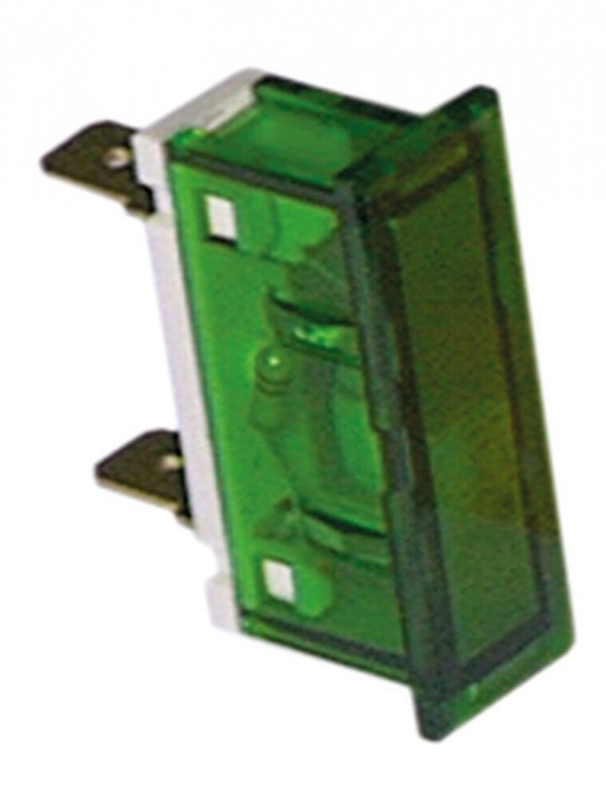 Lampa indicatoare 34x10 mm, 230V, verde - 359211