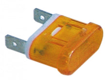 indicator light 25x11mm 230V yellow connection male faston 6,3mm