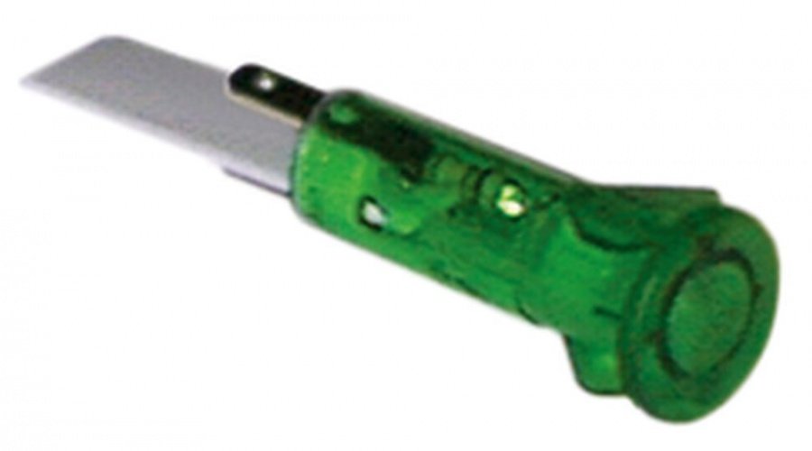 Lampa de semnalizare montare ø 10 mm, 230 V, verde - 359230