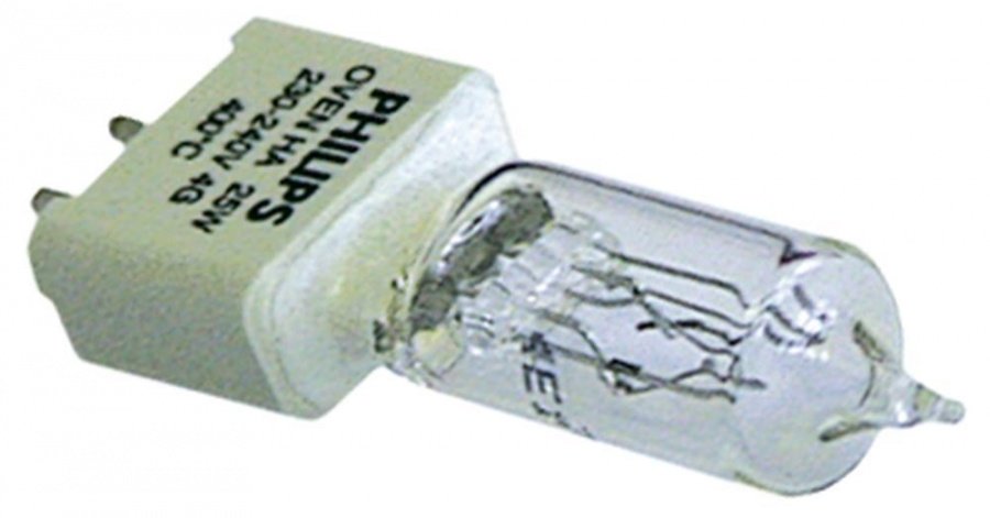 Bec halogen GZ5,3, 25W, 235V, cu suport ceramic, temp. max. 400°C, lampa cuptor - 359300